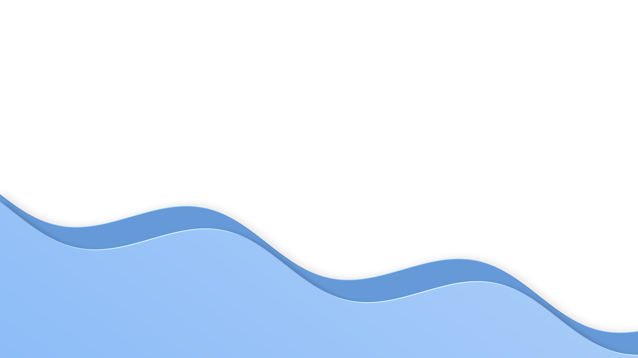 Blue Paper Wave on White Background